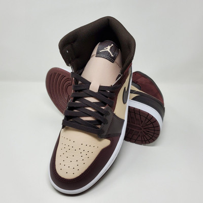 Nike Air Jordan 1 Mid SE PARIS YMCA Brown Suede Sand Men's Size 9.5 FZ4359-200
