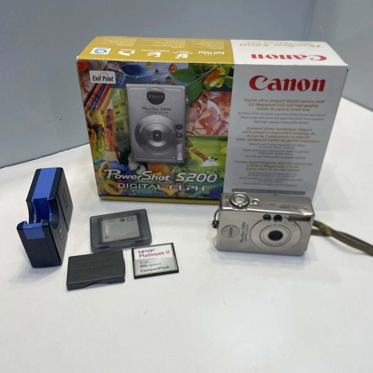 Canon PowerShot S200 PC2033 デジカメ 2045 Amazon.com : Canon PowerShot S200 2MP Digital ELPH Camera w/ 2x
