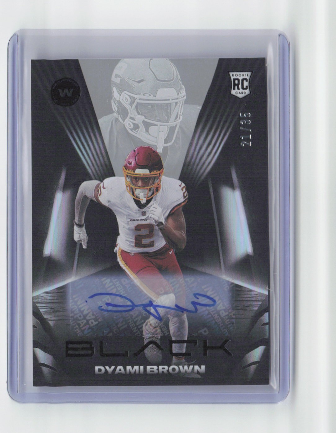 2021 Panini Black #128 Dyami Brown Rookies Autographs Silver #/35