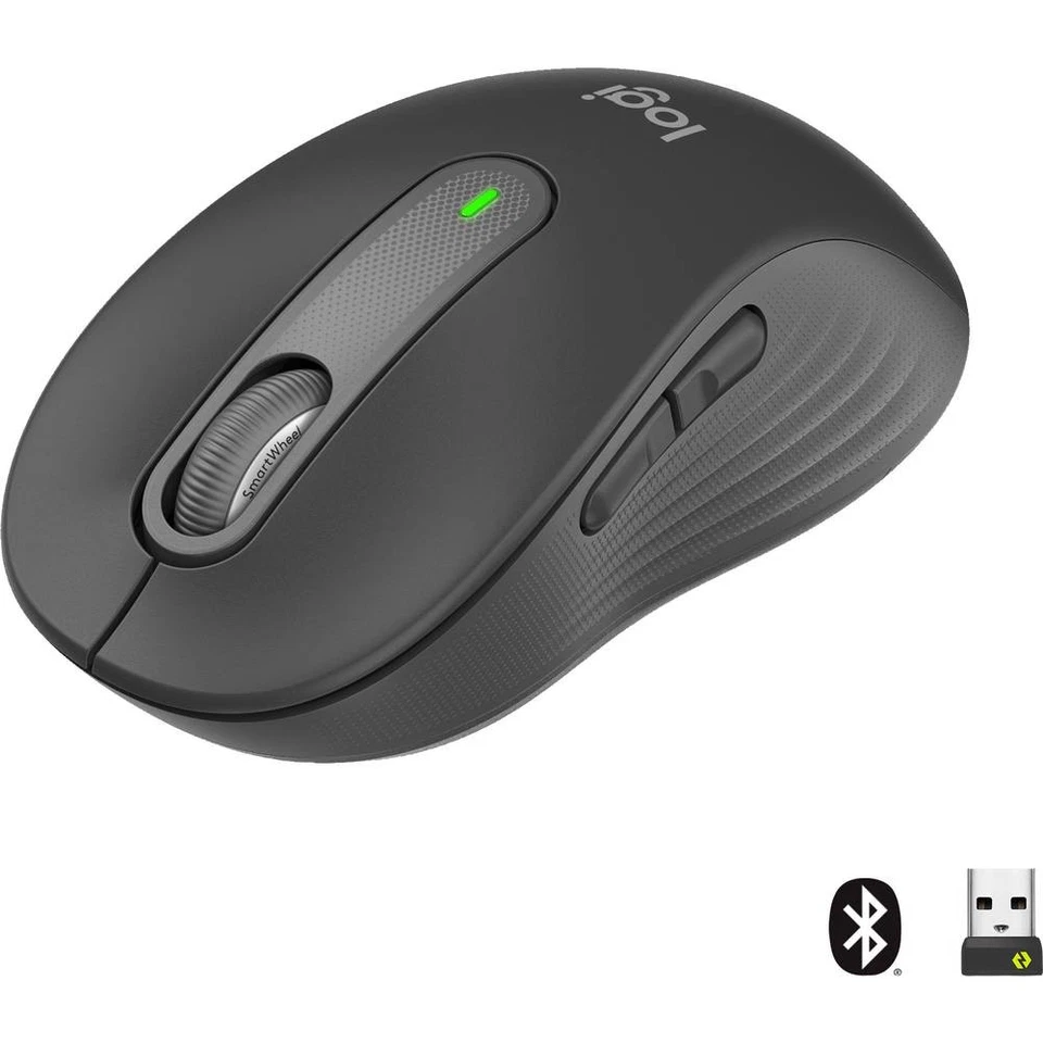 Logitech Signature M650 Maus Funk, Bluetooth® Rechtshänder Größe: M Optisch