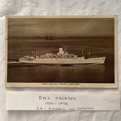 Orient Line RMS Orcades 1937-1972 used Postcard PC GB Australia New Zealand