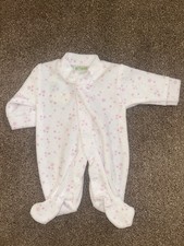  Premature Baby 5-8 Lbs White/Pink Sleepsuit New With Tags Girl
