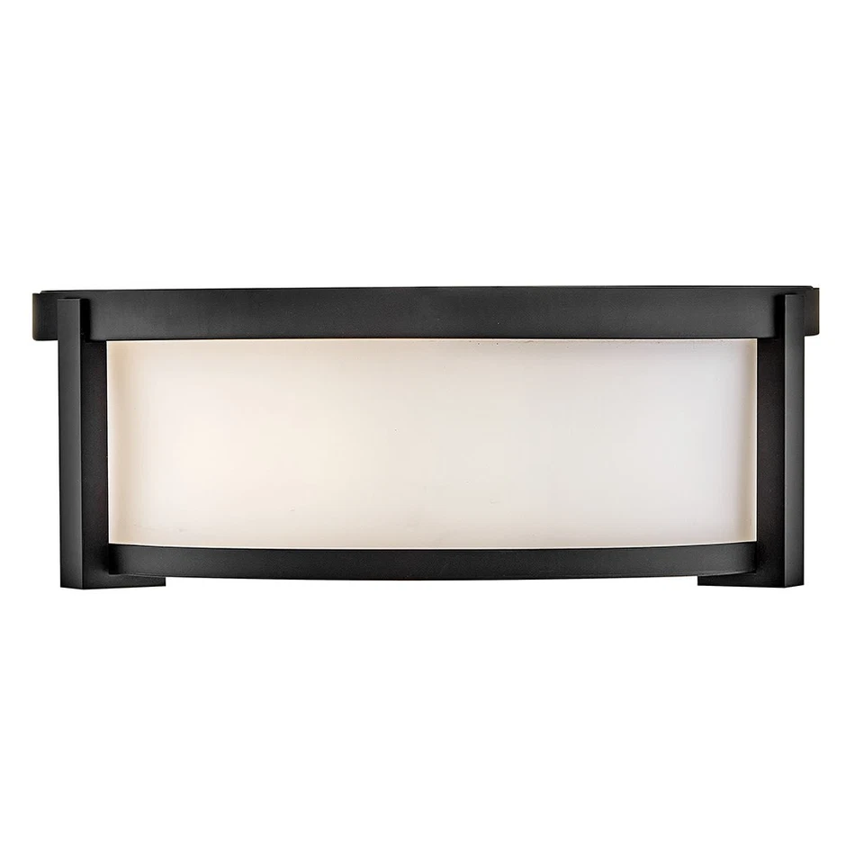 Tambor de montaje empotrado Hinkley Lighting 28963 Lowell 2 luces 13" W - negro Foto 2 de 4