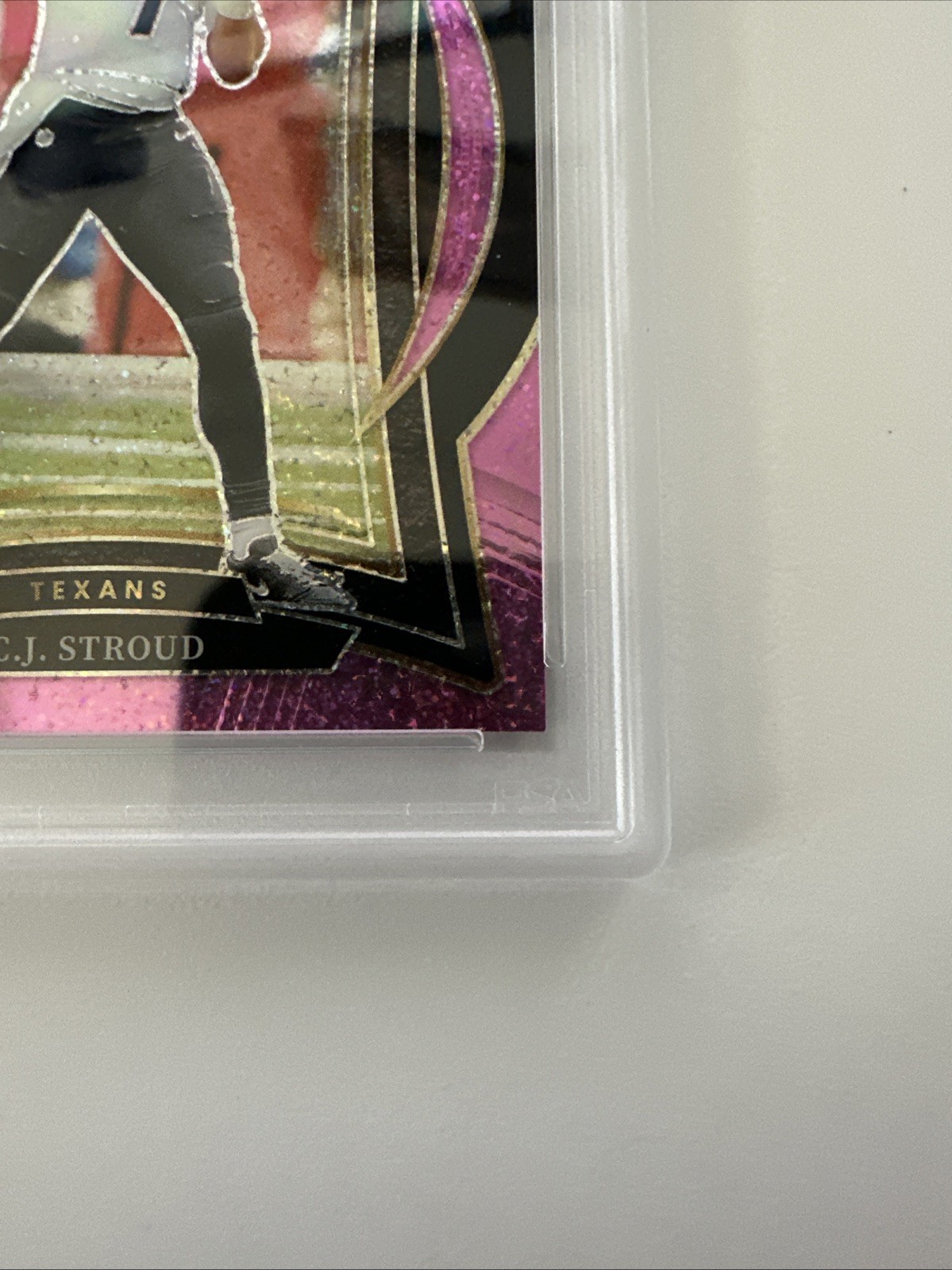 2024 Select CJ Stroud #42 Pink Glitter 13 /15 PSA 9 view 3