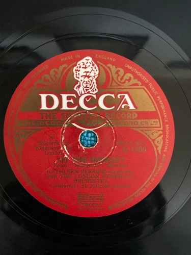 2x 78 rpm Kathleen Ferrier / Classical – 12” Decca K1466, Folk – 10” Decca F9300 - Picture 4 of 11