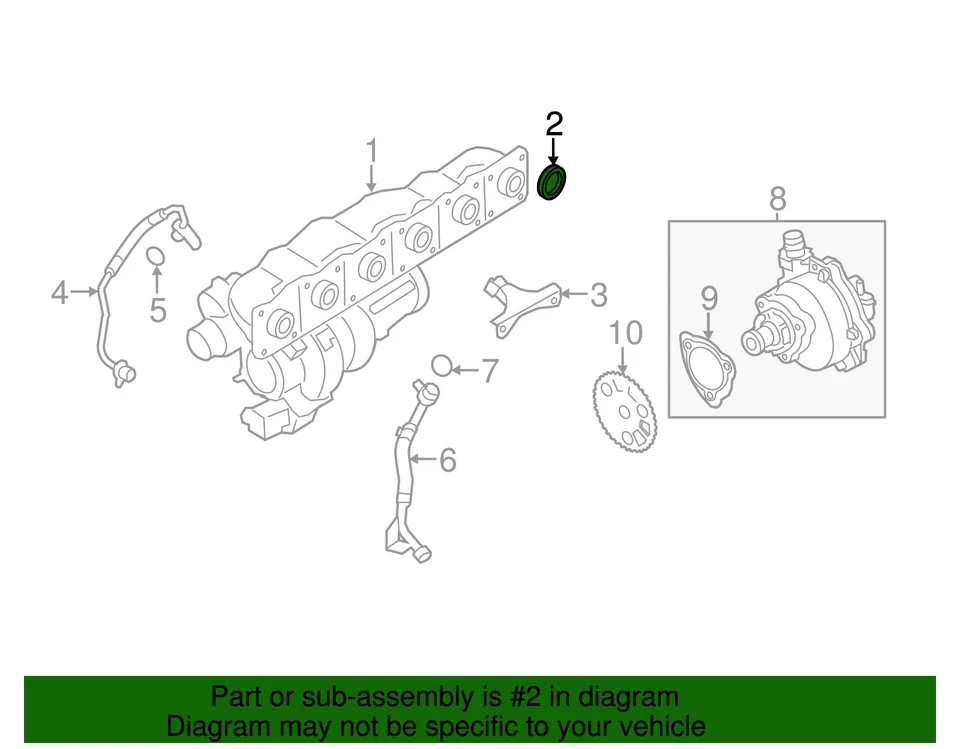 Junta coletora de escape BMW genuína 11-65-7-593-303 - Imagem 2 de 2