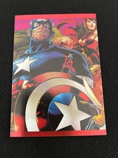 THE AVENGERS VISION MARVEL 80YR ANNIVERSARY RED FOIL STICKER 2020 PANINI CARD
