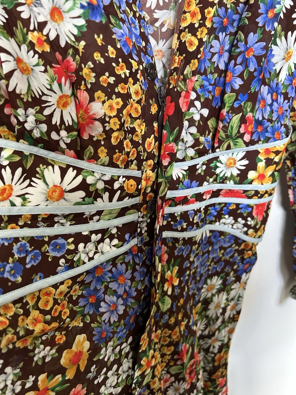 Dsquared2 Women's Prairie Multi Color Floral Print Dress Bloomcore US 6 IT 42