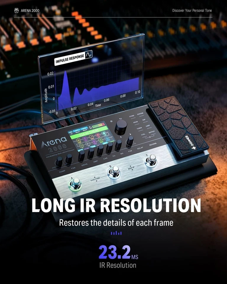 Donner Arena2000 Pedale multieffetto, 278 Effects, 100 IRs, Looper, Drum GD050 - Image 4 of 4