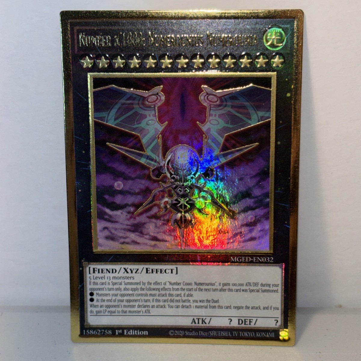 yugioh ic1000 deck Number iC1000: Numerounius Numerounia MGED-EN032 Gold Rare 1st Ed NM Yugioh  TCG