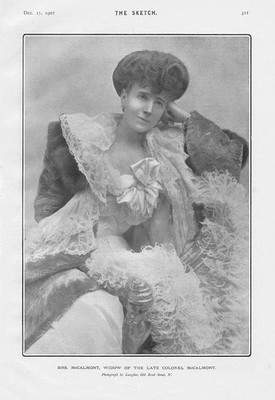 WINIFRED De BATHE Witwe von Harry McAlmont - antiker Druck 1902