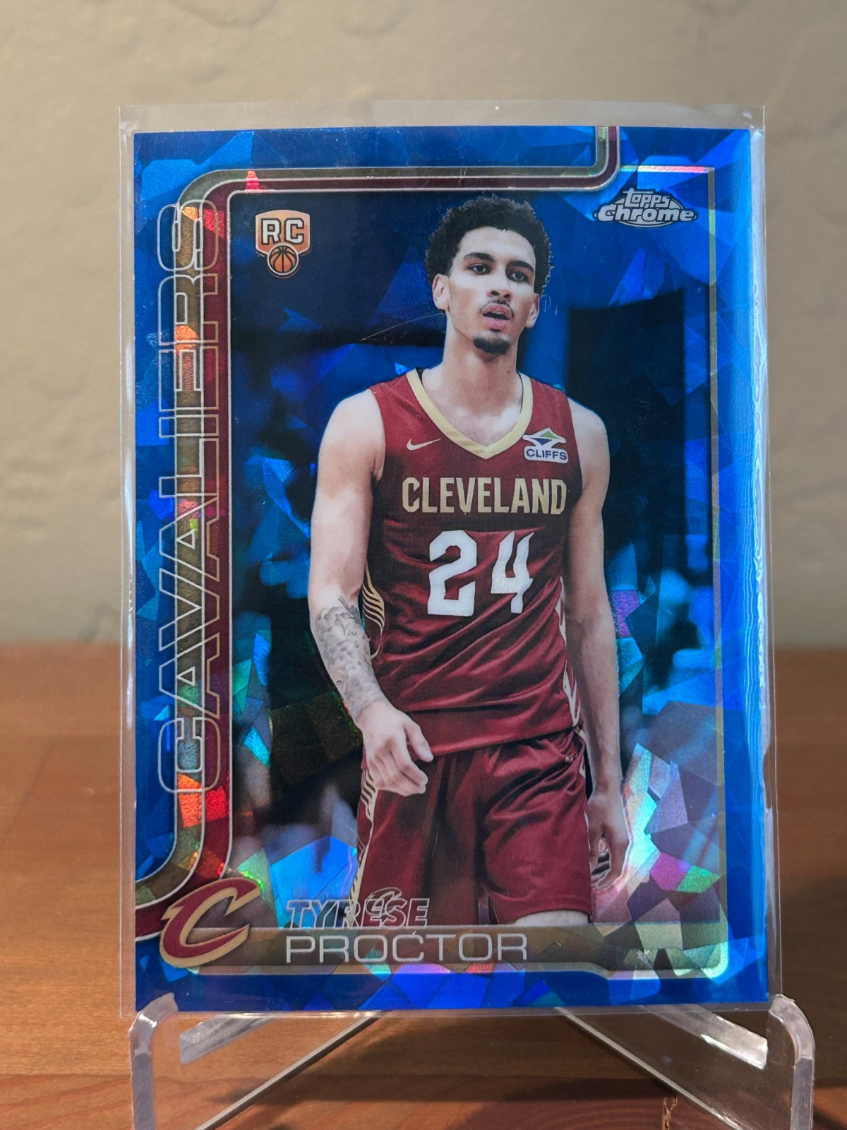 Tyrese Proctor Rookie Card RC 2025-26 Topps Chrome Basketball Sapphire #300