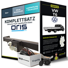 Für VW T6 Pritsche, Fahrgestell SFD Anhängerkupplung starr +eSatz 13pol 15- kpl.