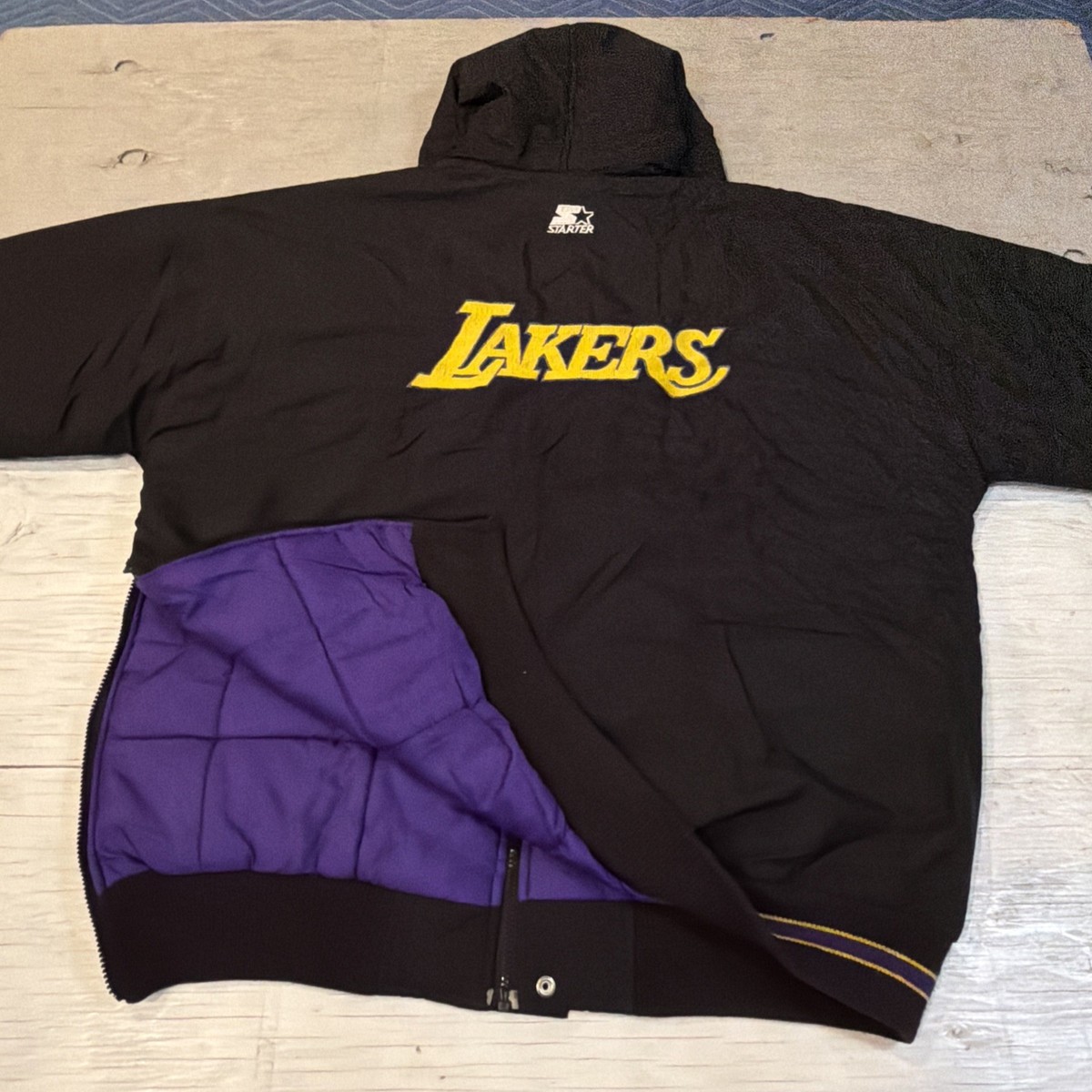 Vintage 90s NBA Starter Los Angeles LA Lakers Full Zip Hooded