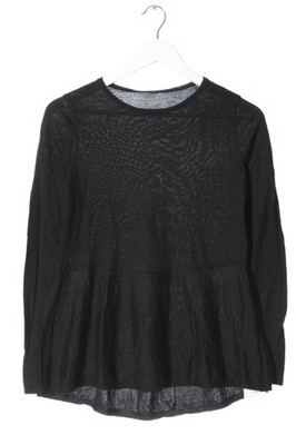 HALLHUBER Langarm-Bluse Damen Bluse Gr. DE 36 schwarz Casual-Look
