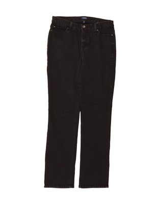 CHAPS Damen Straight Jeans US 8 Medium W30 L30 schwarz Baumwolle DB32
