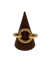 HERMES Scarf Ring Gold Ladies
