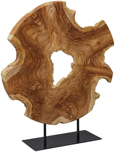 Uttermost 17126 Bahati Wood 22-13/16" Tall Metal and Teak - Black - Picture 1 of 4