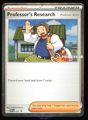 Pokemon Card Professor's Research SVP221 Holo Birch Professor Program Promo 2025