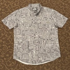 RSVLTS Kunuflex Short Sleeve Star Wars Space Craft Shirt Size Extra Large RARE  