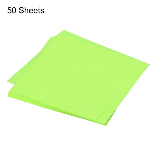 50 Sheet Origami Paper Fluorescent Green 4x4 Inch Square Sheet - Picture 3 of 6