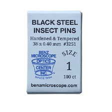 Benz Microscope Premium Black Enameled Insect Pins, Box of 1,000, Size 1