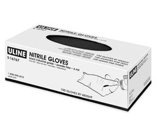 Uline Black Industrial Nitrile Gloves - Powder-Free, 6 Mil 100ct 2pk 