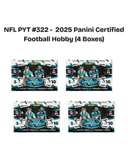 NFL PYT #327 -  2025 Panini Certified Football Hobby (4 Boxes)