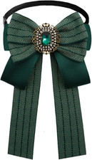 Womens Bow Tie Adjustable Rhinestone Bowtie for Women Ladies Girls Pre-tied Wome