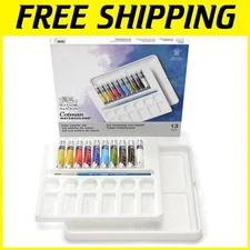 Winsor & Newton Watercolor Paint Set, 12 Colors Palette
