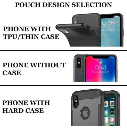 For OnePlus 7 Pro Case Cover Belt Clip Holster Rugged Nylon Vertical Pouch Black - Picture 2 of 8
