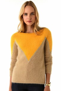 yellow angora sweater