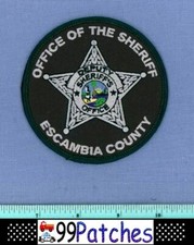 ESCAMBIA COUNTY SHERIFF FLORIDA Police Shoulder Patch ROUND SHAPE STATE SEAL 8C