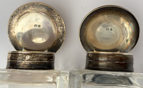 Antique Tiffany Mappin & Webb Solid Sterling Silver Inkwell & Desk Inkstand - Picture 8 of 18