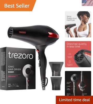 2200W Ionic Hair Dryer: Lightweight Salon-Grade Blow Dryer for All Hair Types