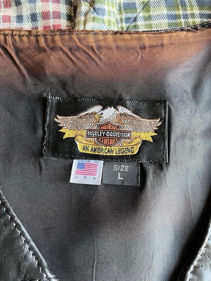 Chaleco de motociclista Harley Davidson para hombre talla L hecho en EE. UU. Foto 3 de 4