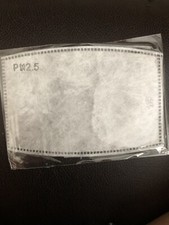 100 pcs Adult PM2.5 Activated Carbon 5 Layer Face Mask Replacement Filters