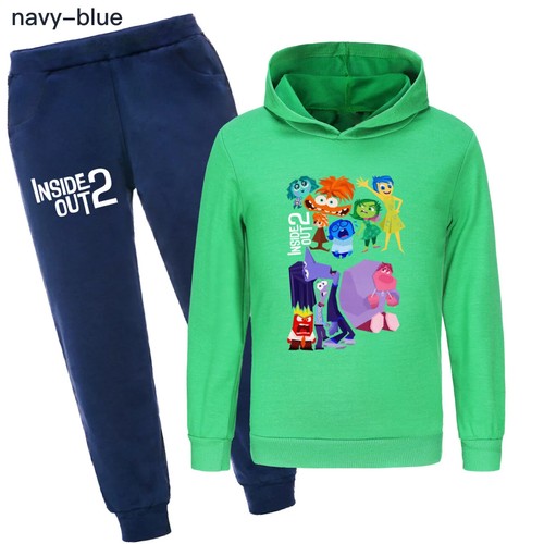 Inside Out 2 Clothes Set Kids Hoody Sweatshirt Pants 2pcs Set Tracksuit - Picture 16 of 54