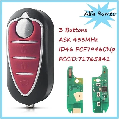 Clé télécommande électronique Vierge id46 ALFA ROMEO Mito Giuleta 159 Bsi DELPHI