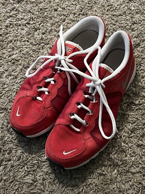 Women's Nike Training Flex TR2 Sneakers Red Shoes Size 9.5 Excellent Condition!
