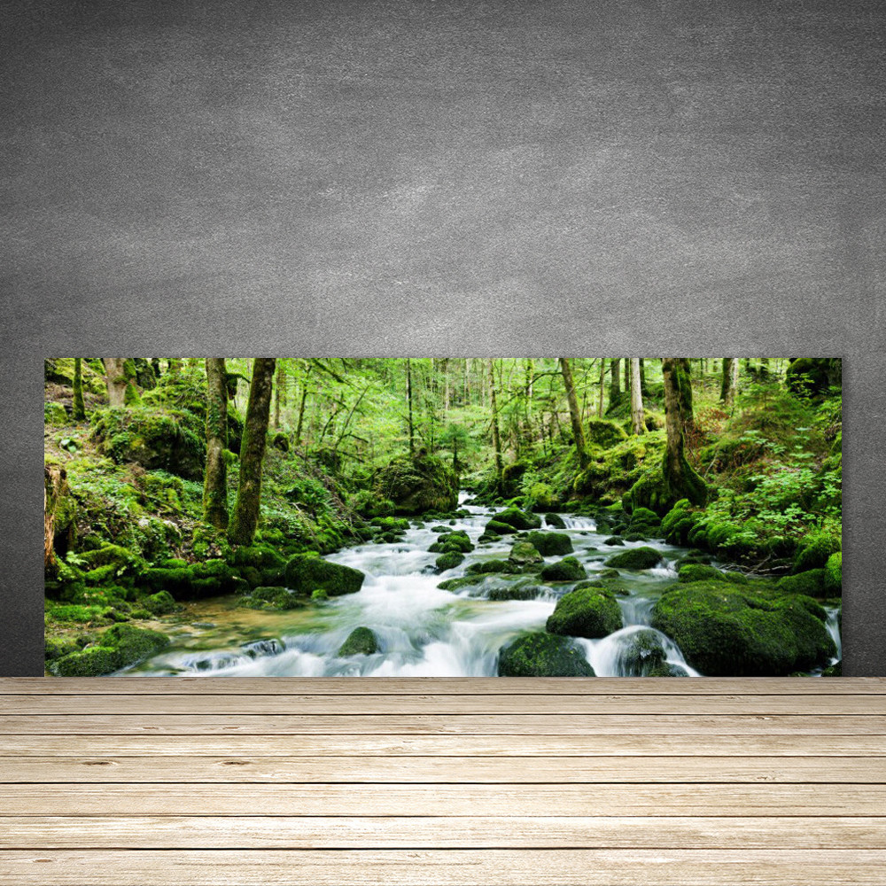 Crédence de cuisine en verre poli Premium 125x50 cm collection Nature