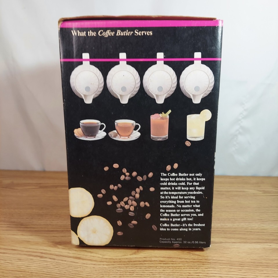 Vintage Thermos Coffee Butler Carafe 32 Oz Model 450 Renate Swirl