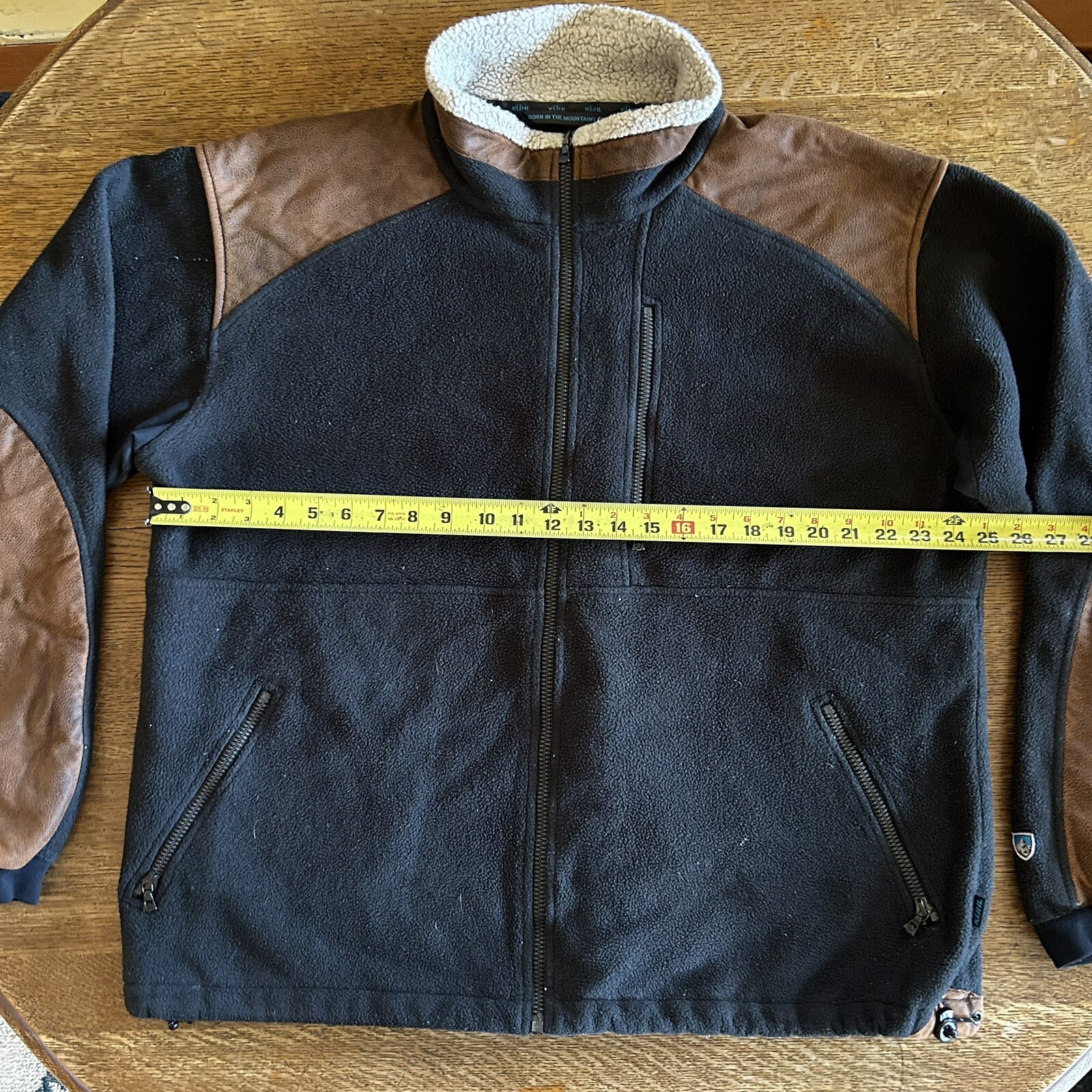 KUHL ALPENWURXS FULL ZIP FAUX LEATHER FLEECE JACKET MENS SIZE XL eBay