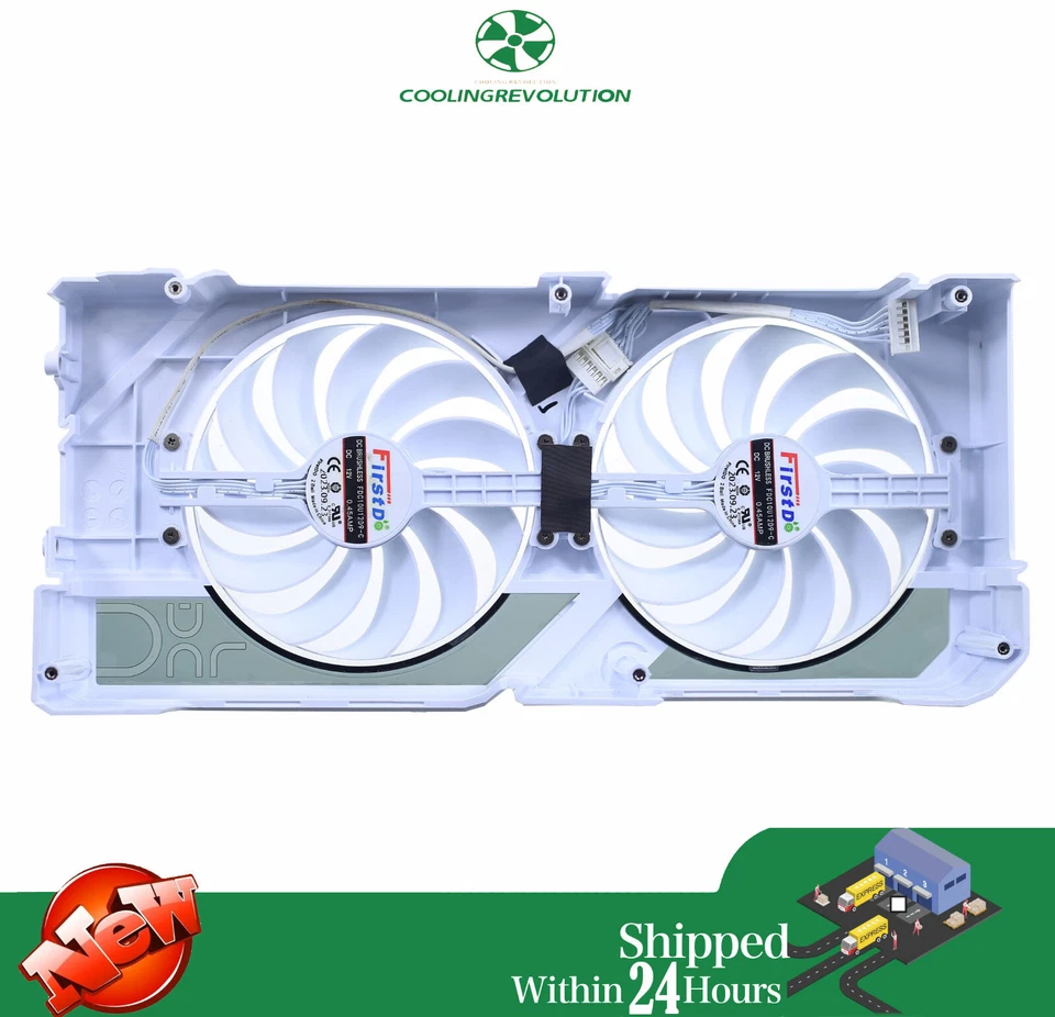 Graphics card fan and shroud for ASUS Dual GeForce RTX 4070 SUPER White Edition - Image 3 of 3