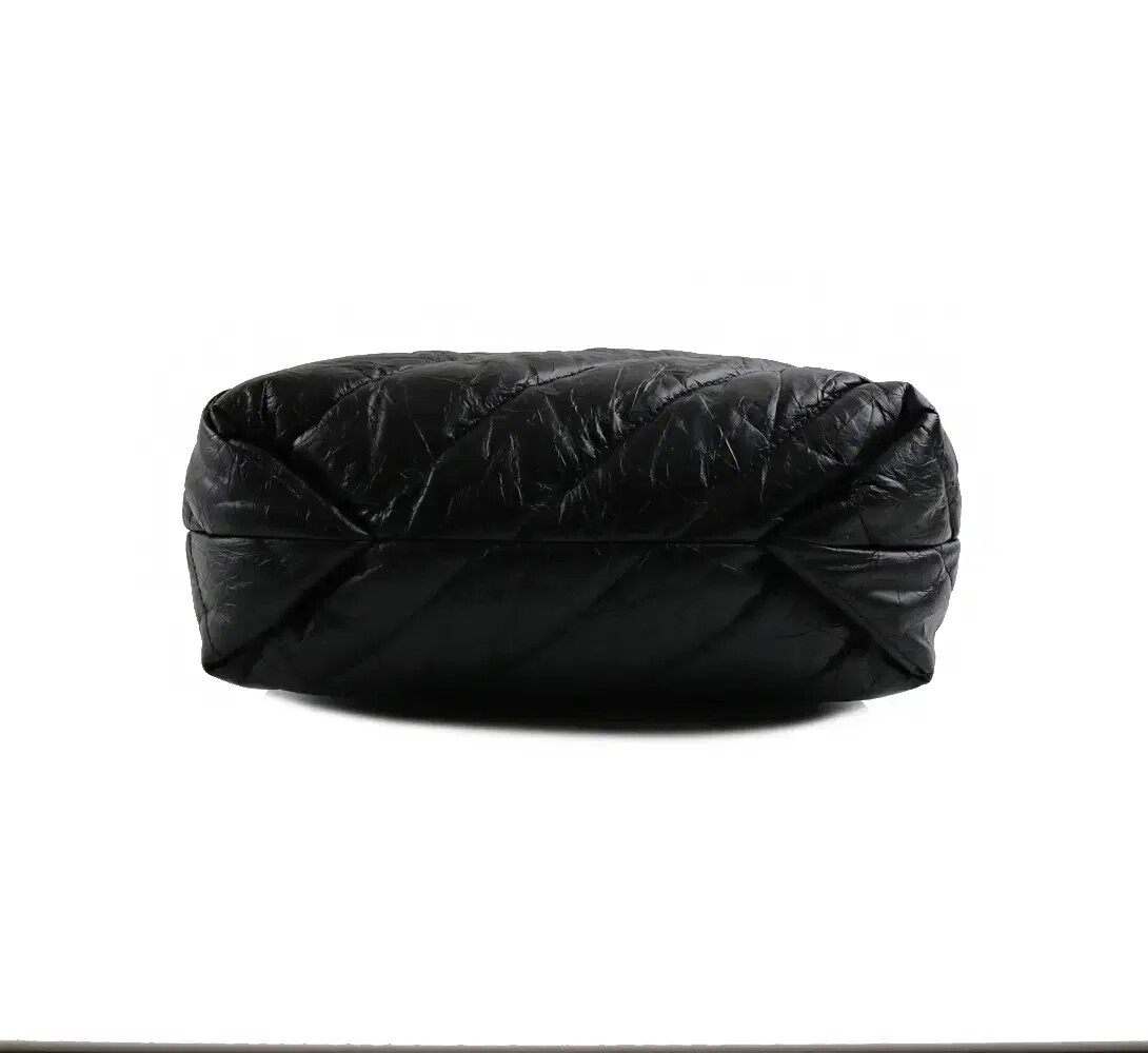 Balenciaga 742942 Crush Small Quilted Tote Bag Black