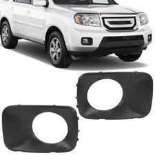 For Honda Pilot 2009 2010 2011 Black Fog Light Trim Cover Driver & Passenger New