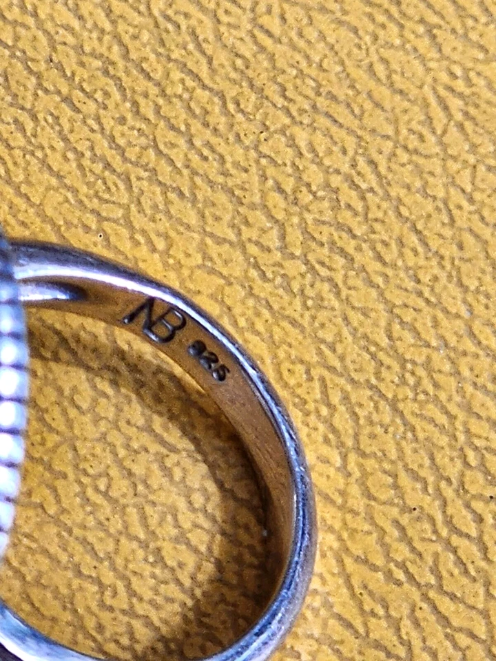 Anillo de cuarzo púrpura de plata esterlina 925 de Nicky Butler Designer NB talla 8 Foto 4 de 4