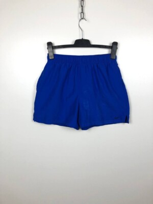 Nike Shorts Basic Blue Swoosh Spellout Logo Gr.M