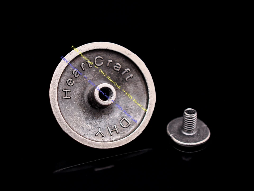 10X Antique Silver Buffalo Leathercraft Hardware Belt Western Concho Screwback - Image 3 of 4