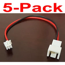 3-pin to 2-pin Cable Adapter Converter Fan Cable YA-C2P (5-Pack)